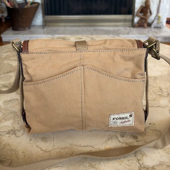 Fossil Canvas & Leather Mini Safari Bag - Picture 3 of 11